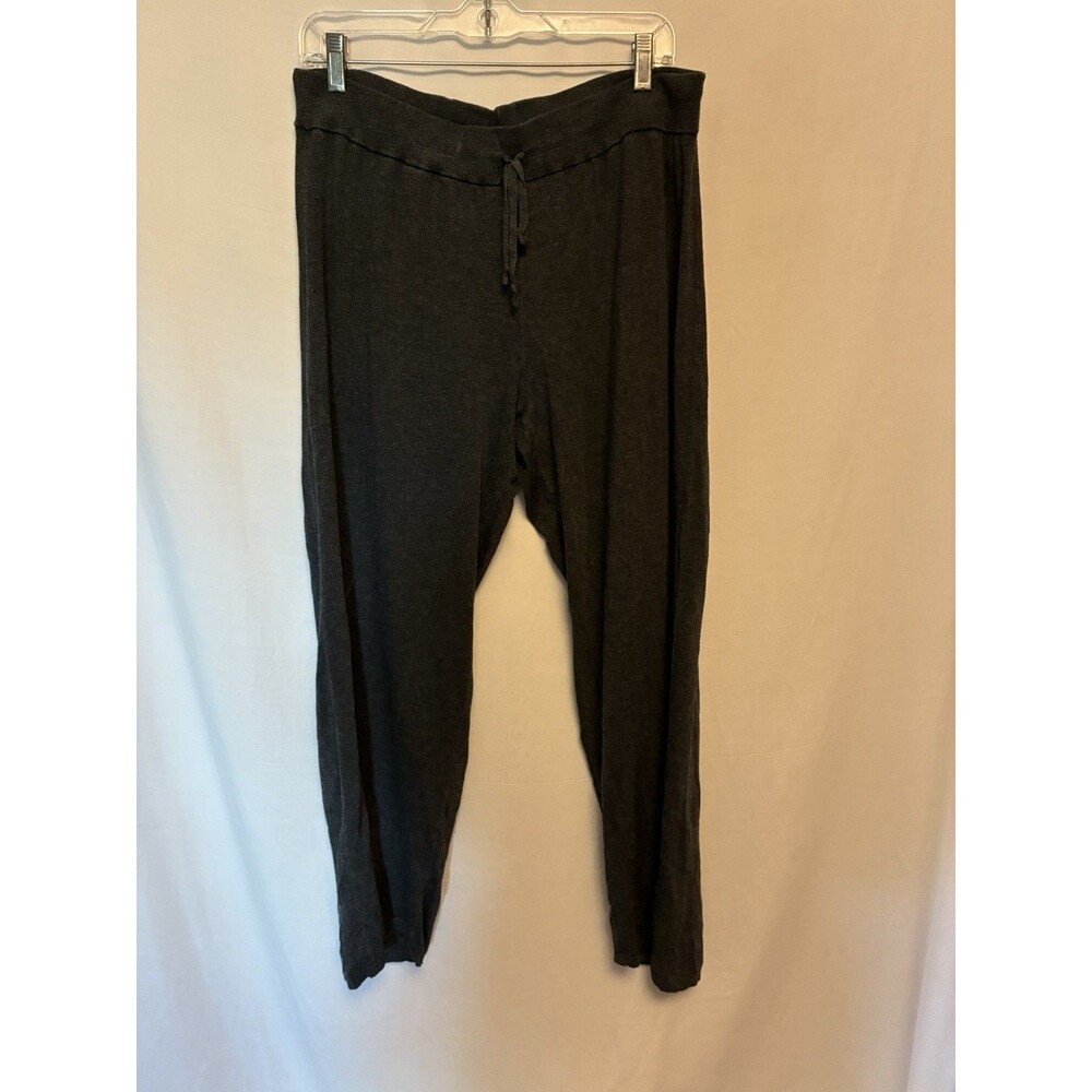 Eileen Fisher Gray Knit casual jogger Pants pull on size Large Relaxed Stretch